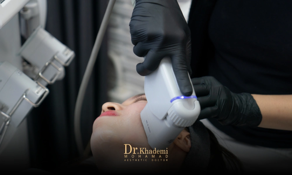 هایفوتراپی صورت یک خانم