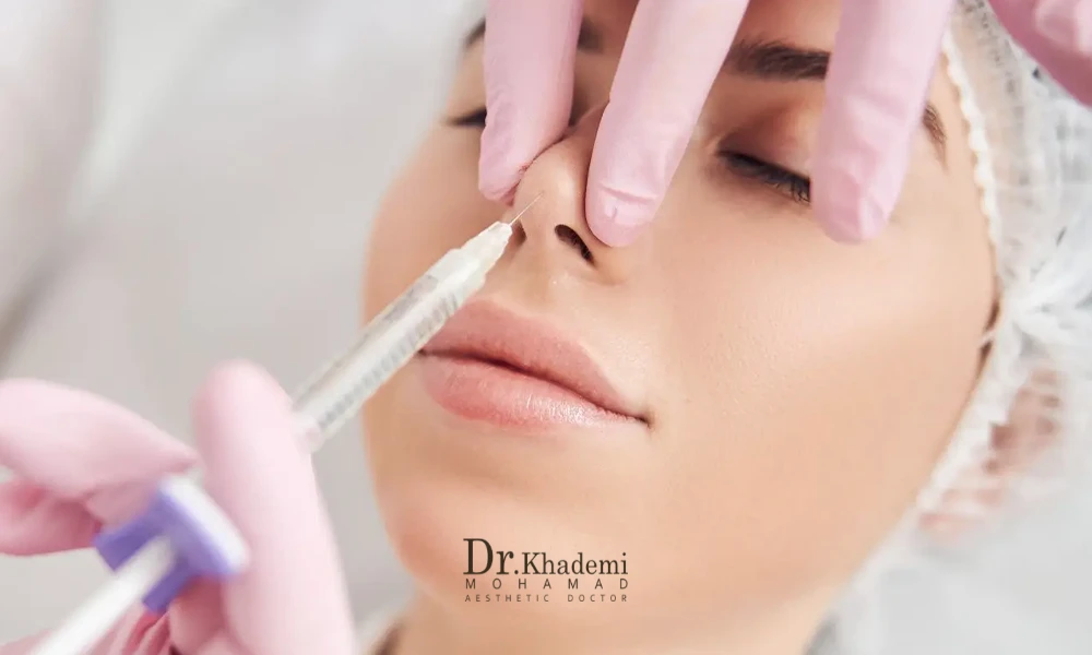 تزریق فیلر بینی برای فردی که بینی گوشتی دارد.