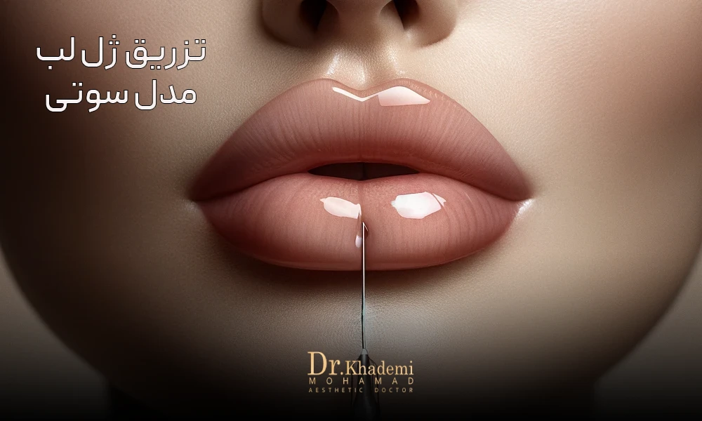 عکس لب بعد از تزریق فیلر به لب به مدل سوتی